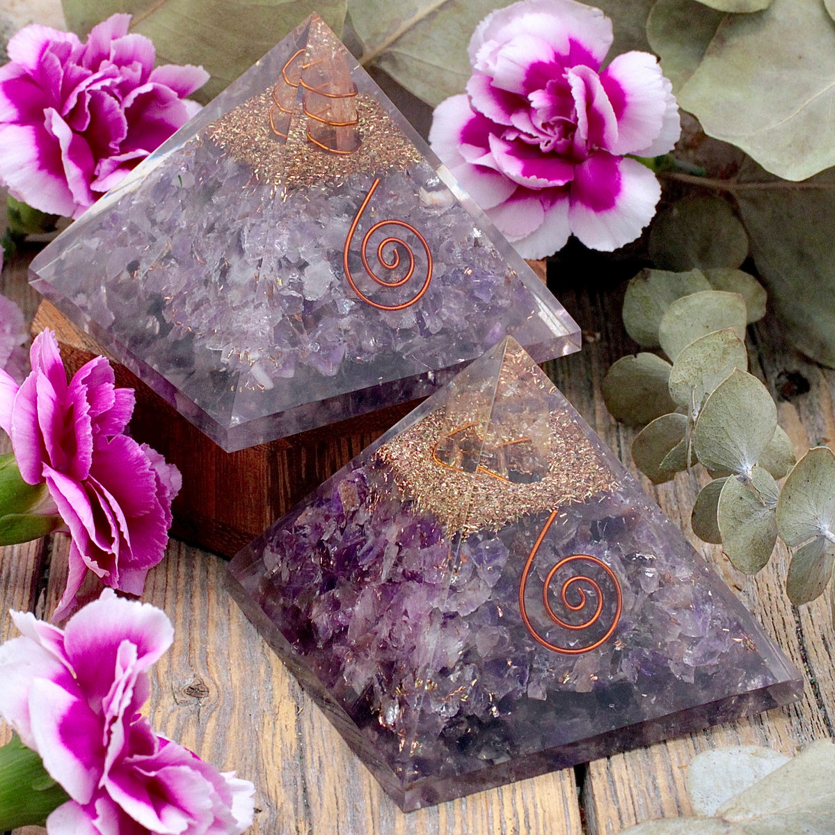 Amethyst Orgone Pyramid