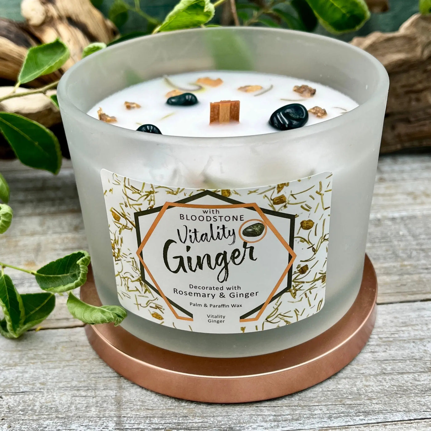 Vitality Ginger Candle with Bloodstone
