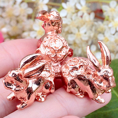 Rose Gold Triple Bunny Sphere Stand