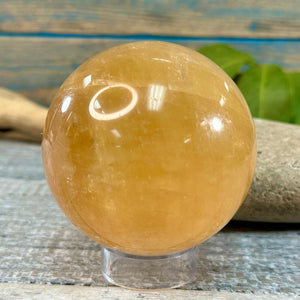 Honey Calcite sphere