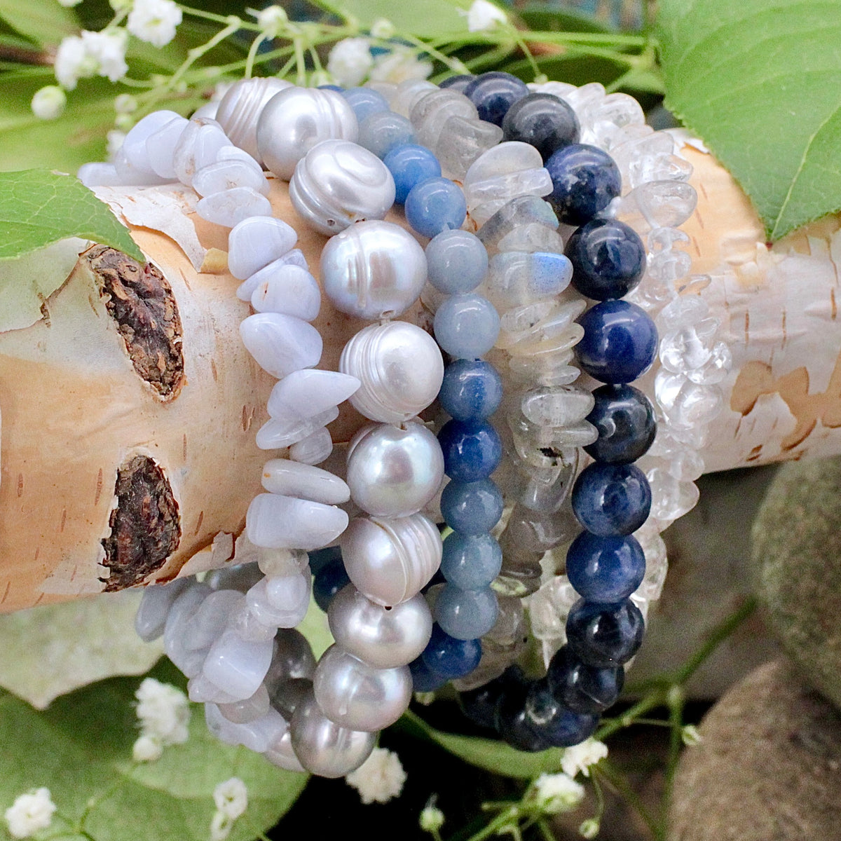 Blue Jean Vibes Bracelet Set - Harmony Stacks Collection