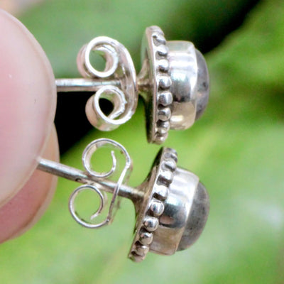 Labradorite Stud Earrings - Silverwork - Sterling Silver