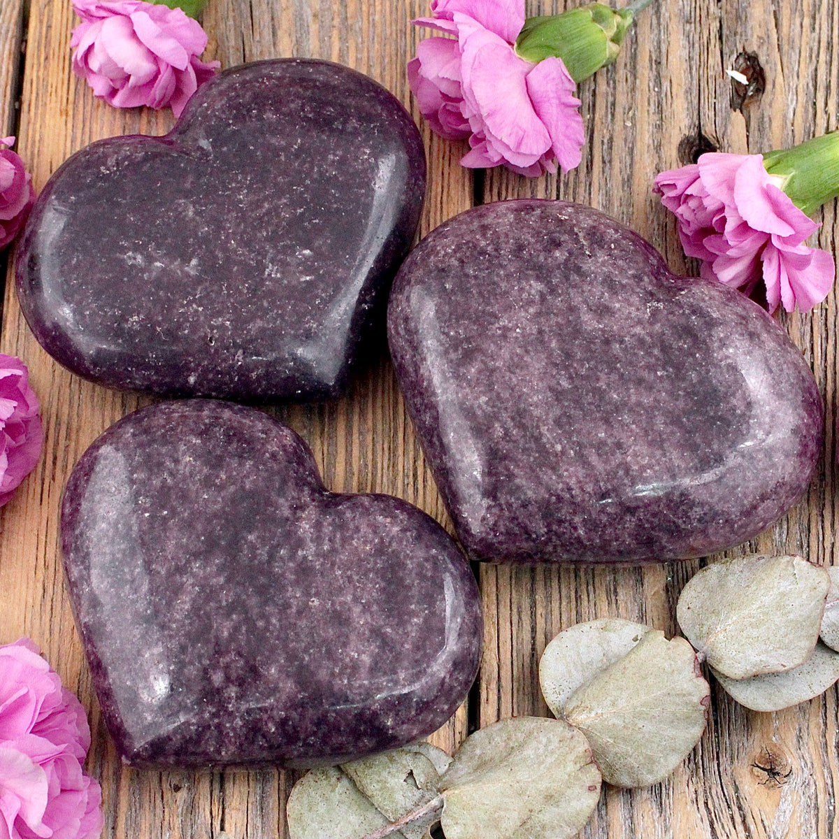 Lepidolite Heart