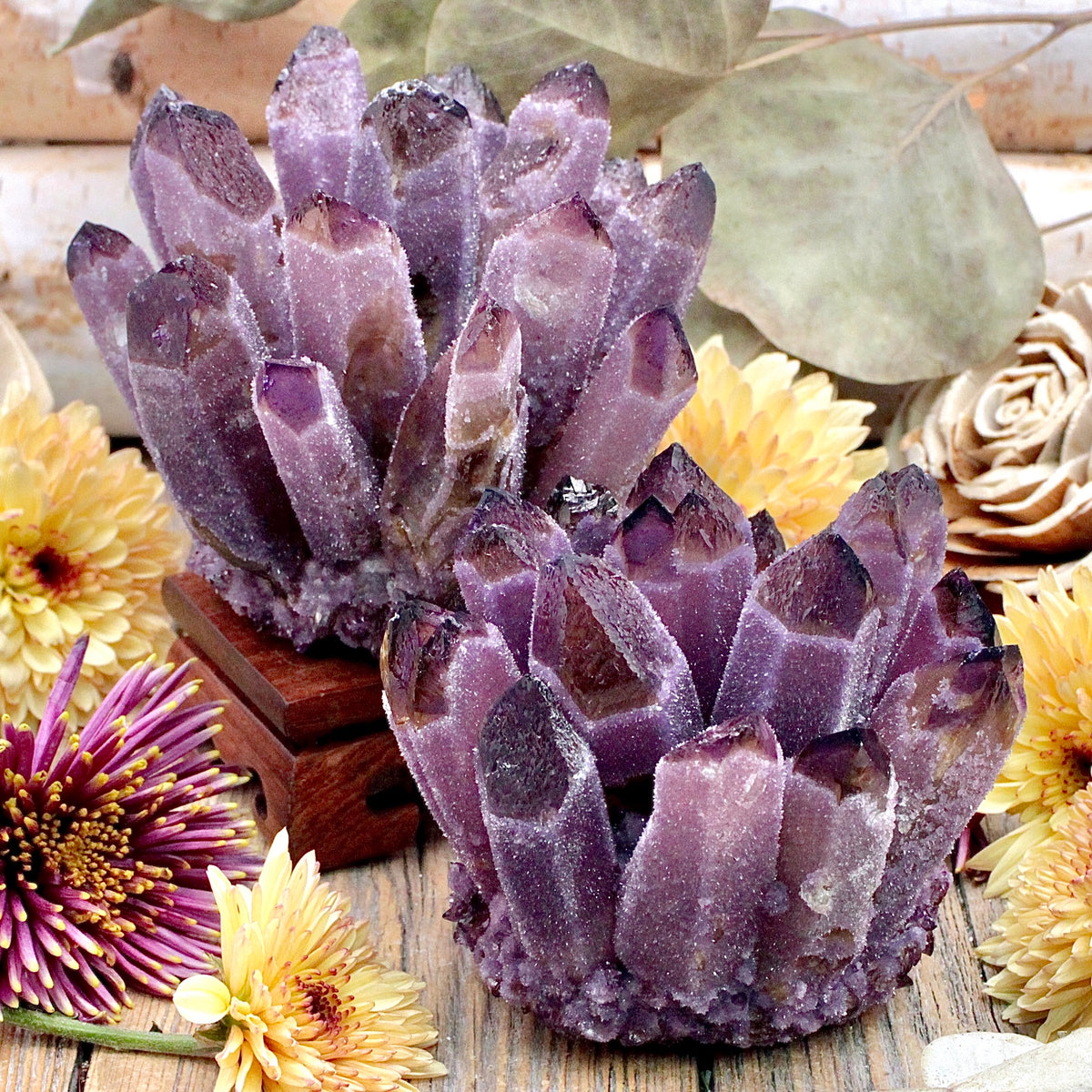 Purple Spirit Quartz Crown Cluster