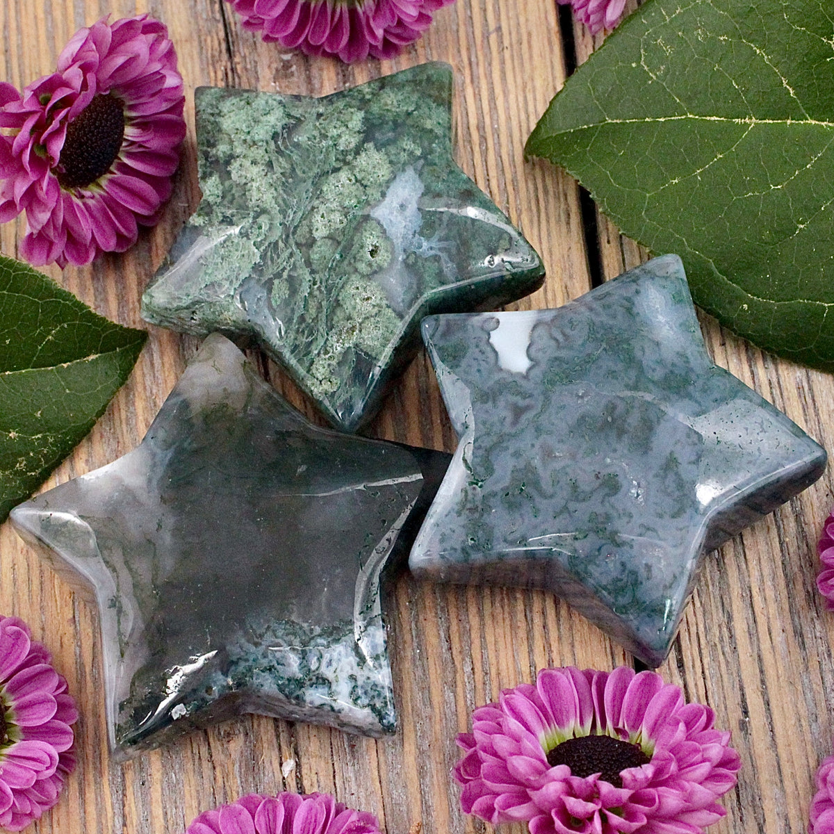 Moss Agate Star