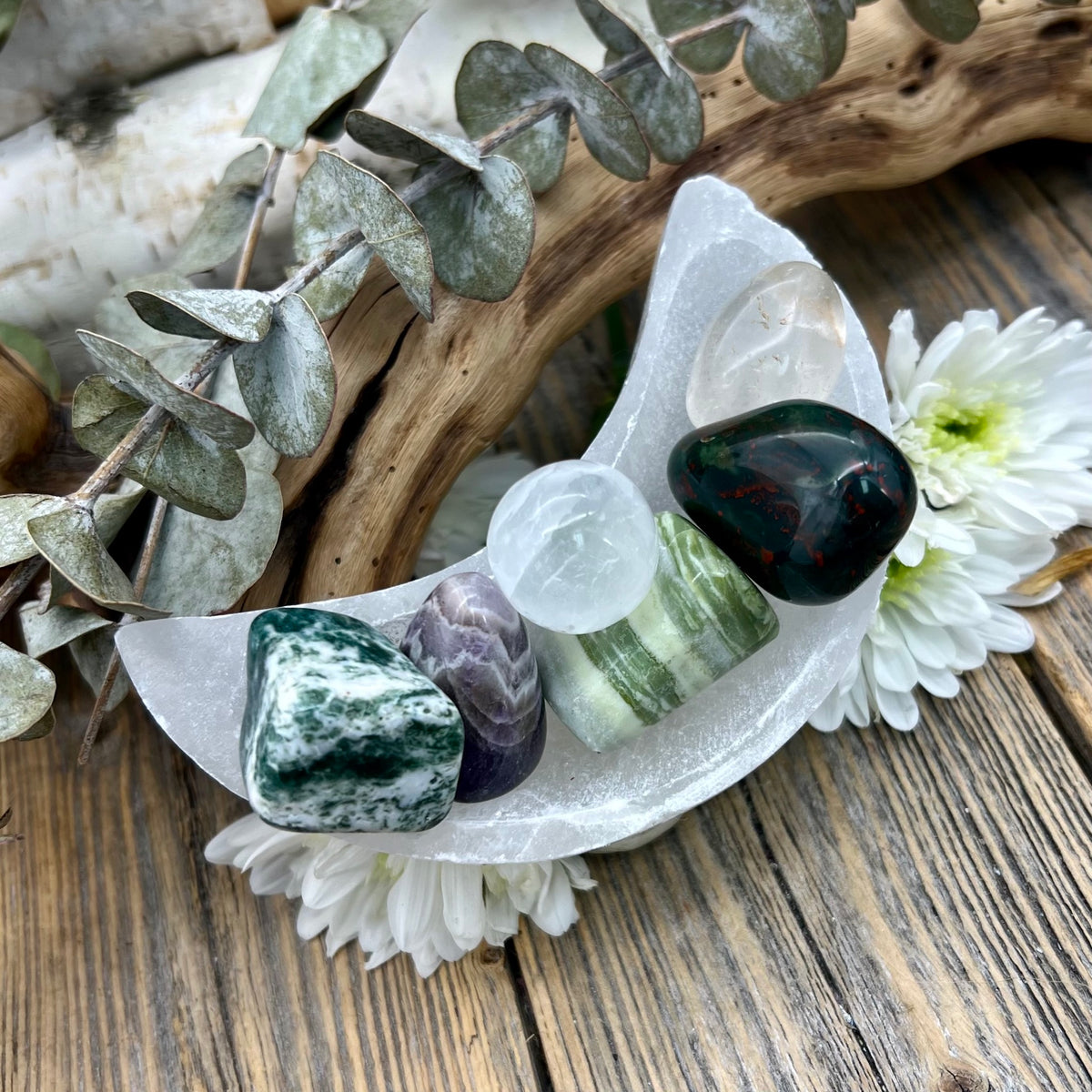 Health & Well-Being Crystal Moon Bowl Set
