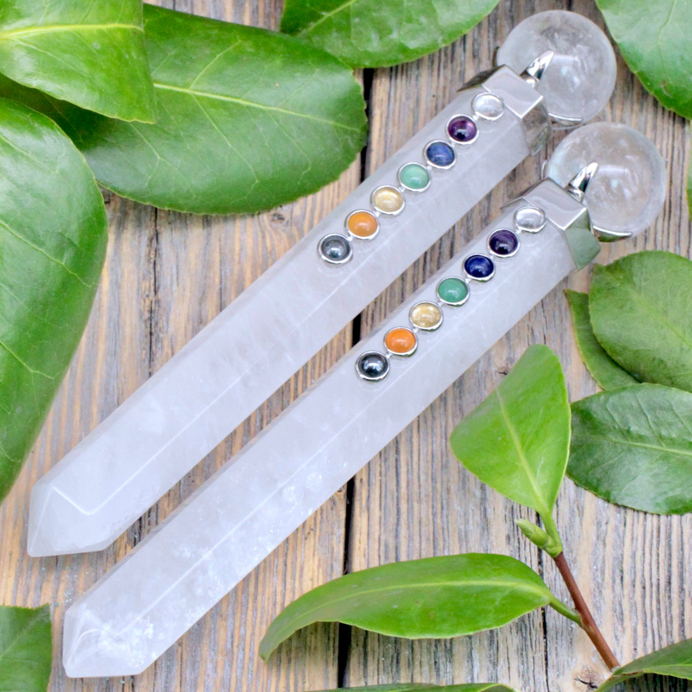 Crystal Wand with Chakra Detail