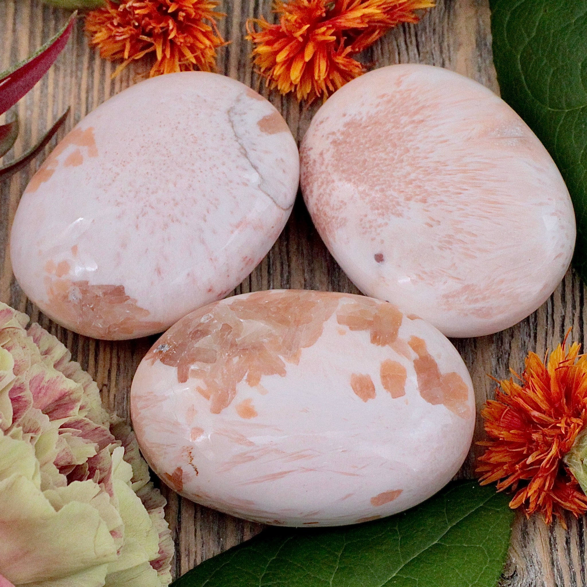 Scolecite Palm Stone Scolecite Palm Stone
