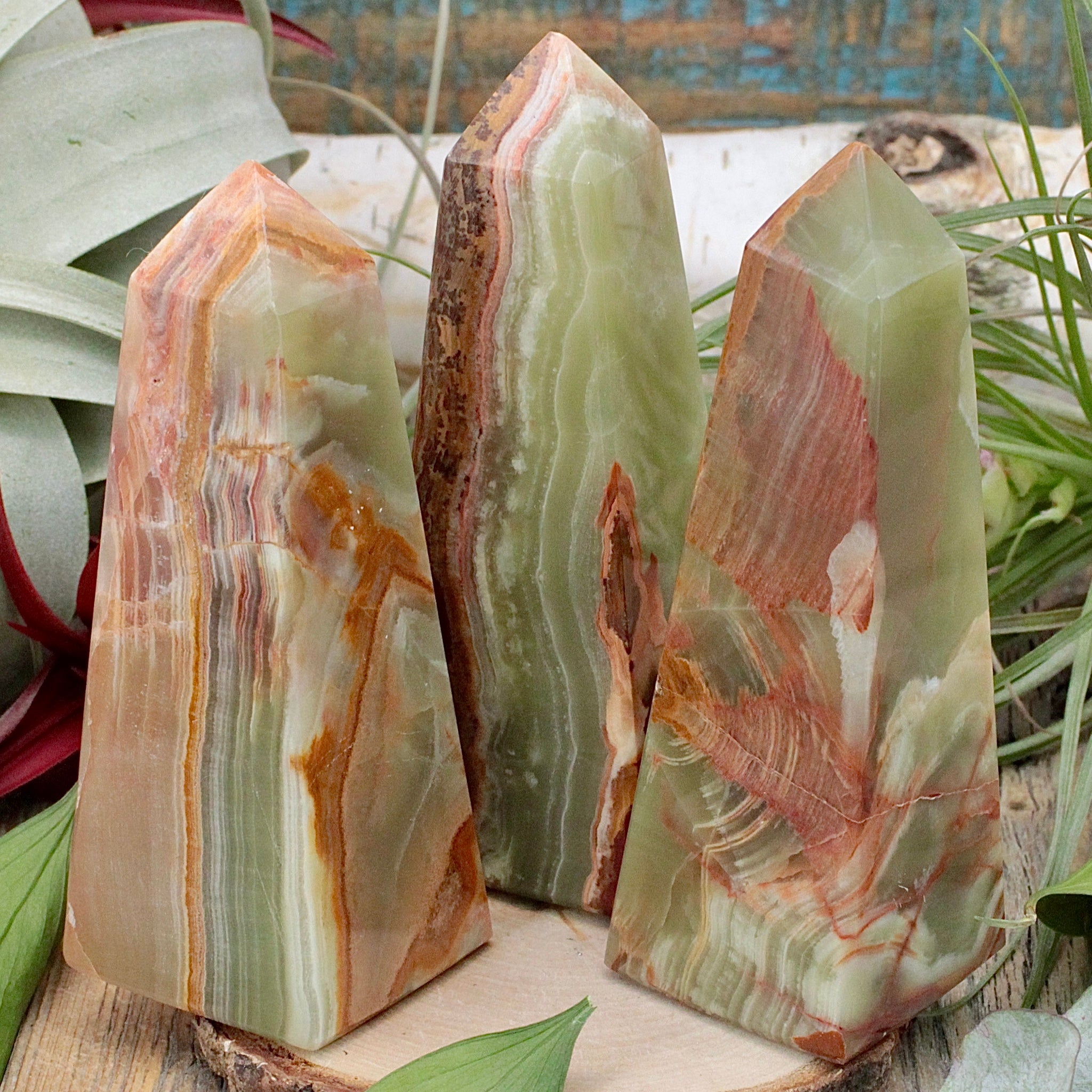 Green Banded Calcite Obelisk – RockMama.com