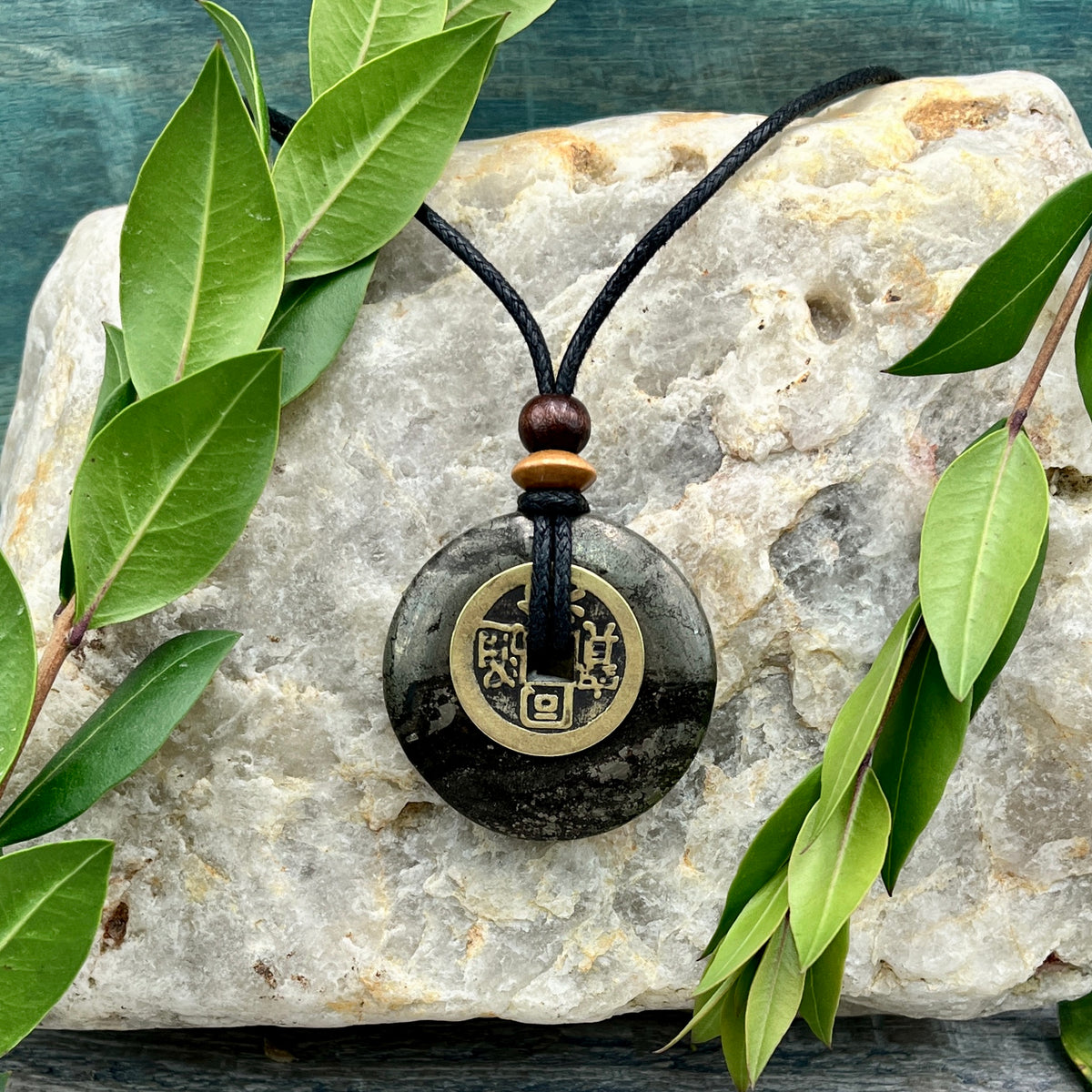 Manifestation Pyrite Necklace - Sacred Earth Amulet