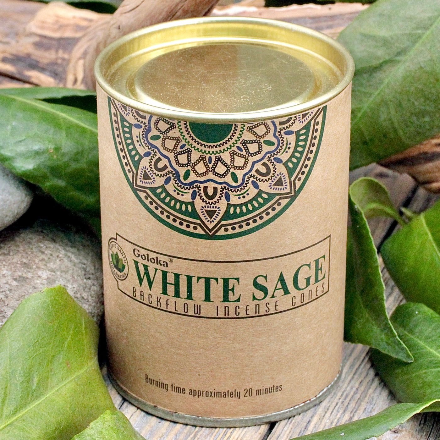 Gokola Backflow Incense Cone - White Sage