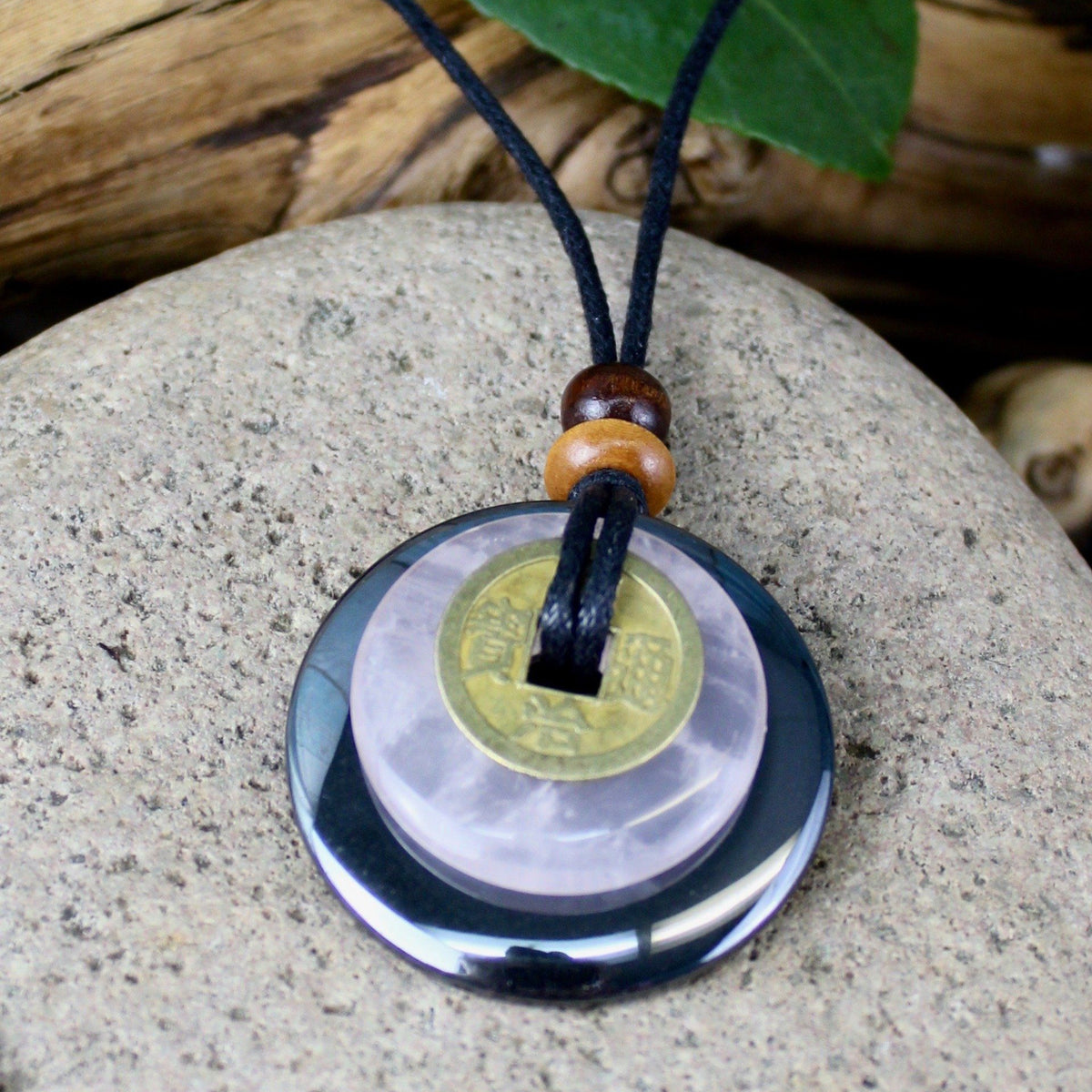 Hematite and Rose Quartz Earth & Art Necklace