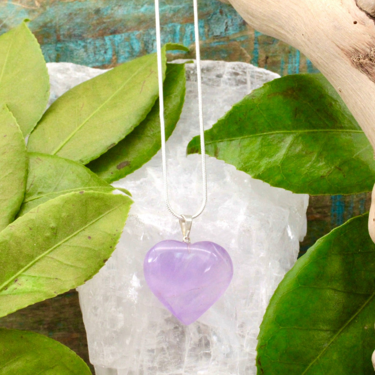 Amethyst Puffy Heart Pendant