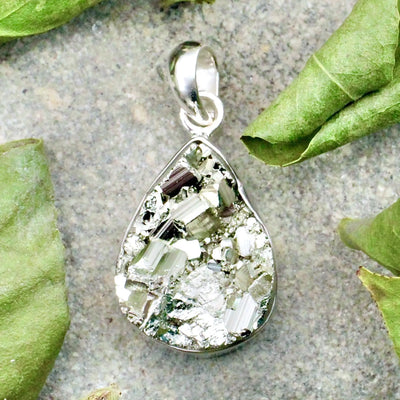 Pyrite Pendant in Sterling Silver