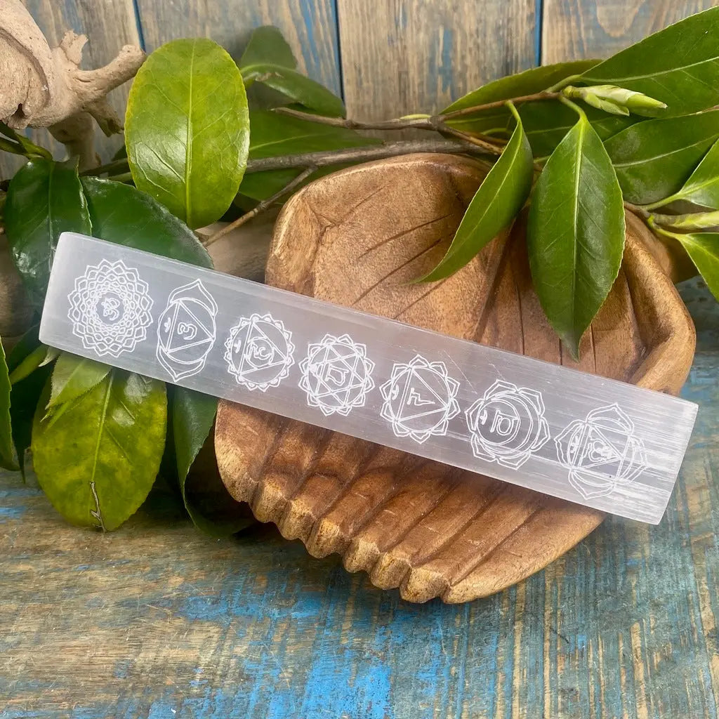 Selenite Chakra Bar