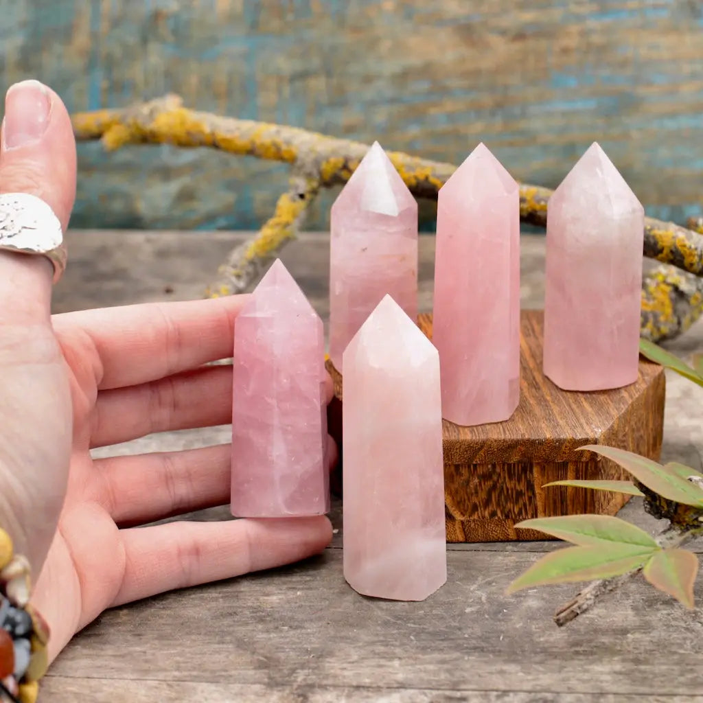 Small rose quartz on sale