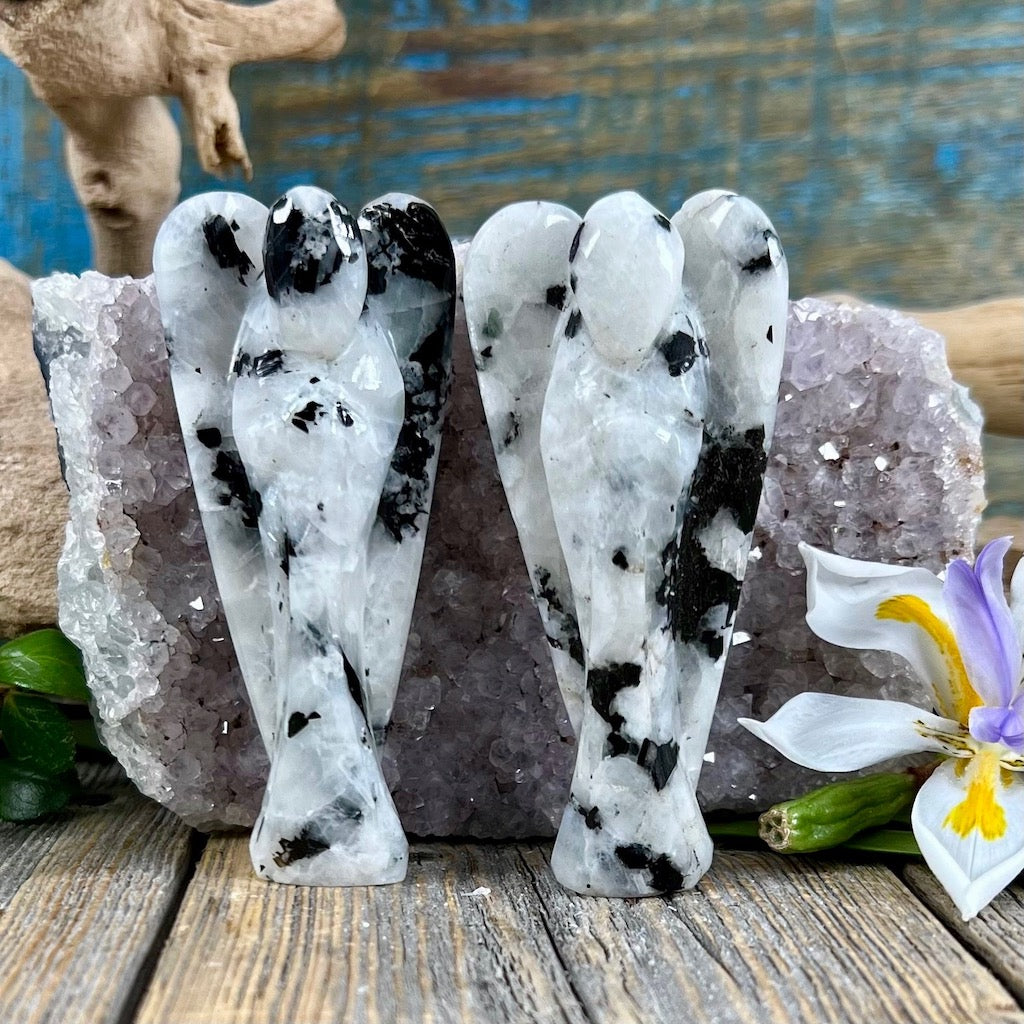 Moonstone black store and white