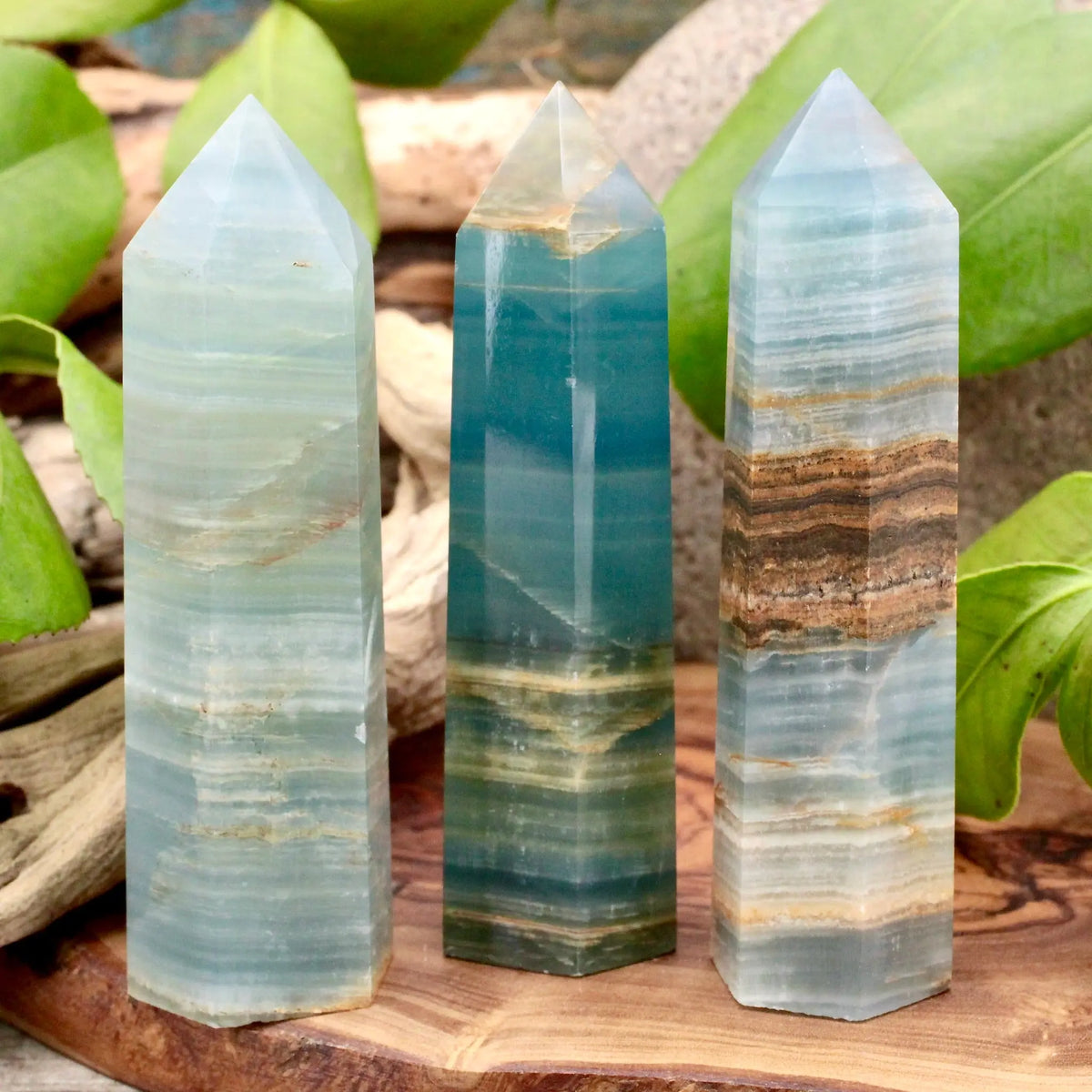 Blue Calcite Tower - Medium