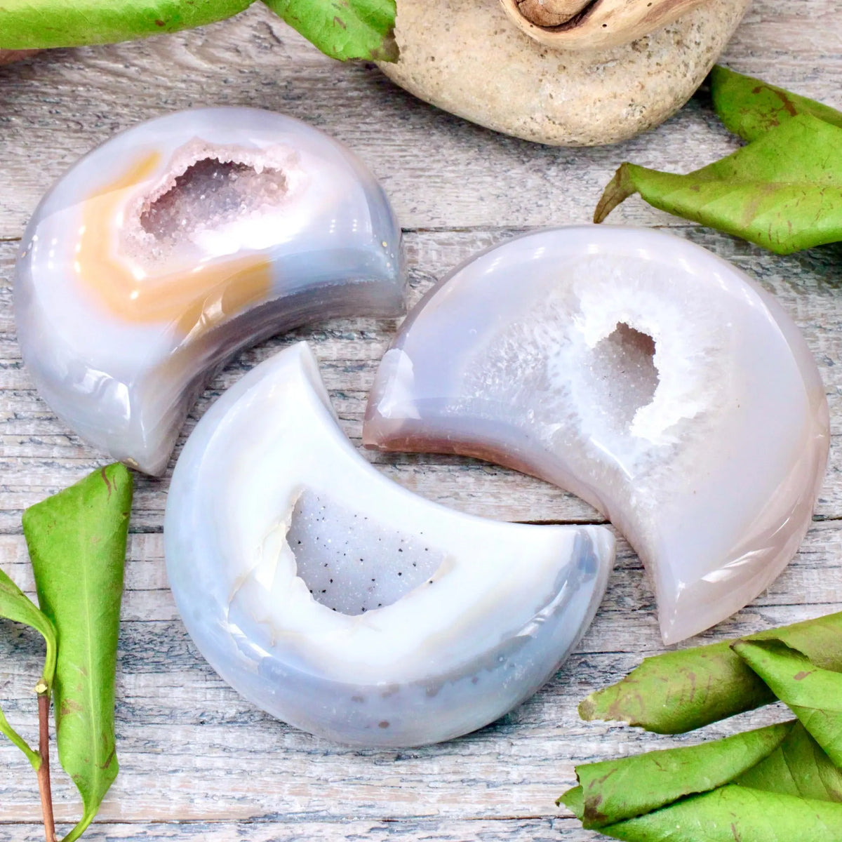 Druzy Agate Moon