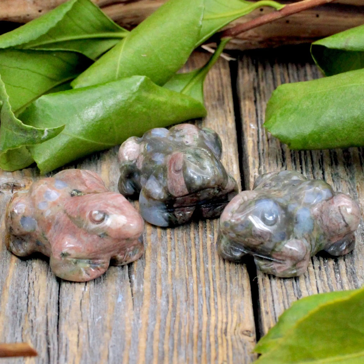 Llanite Frog Carving