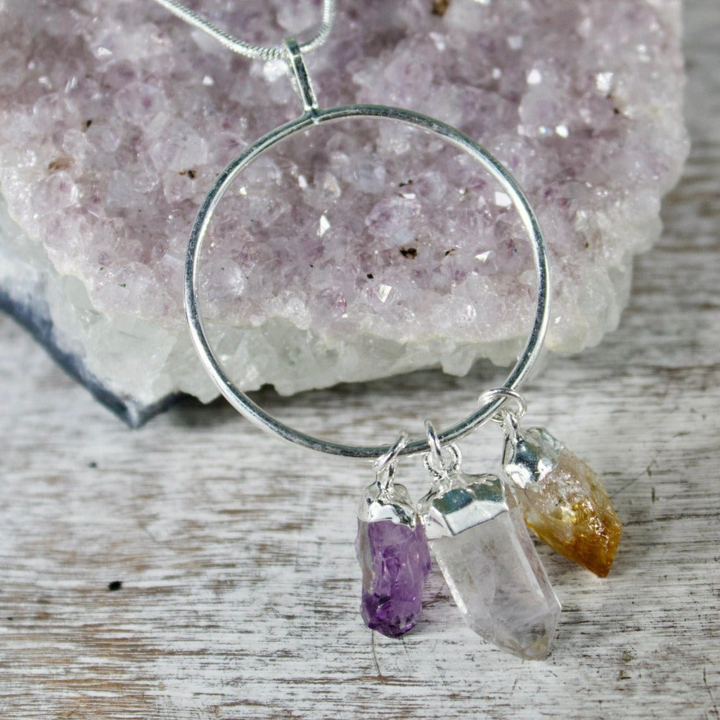 Citrine quartz necklace hotsell