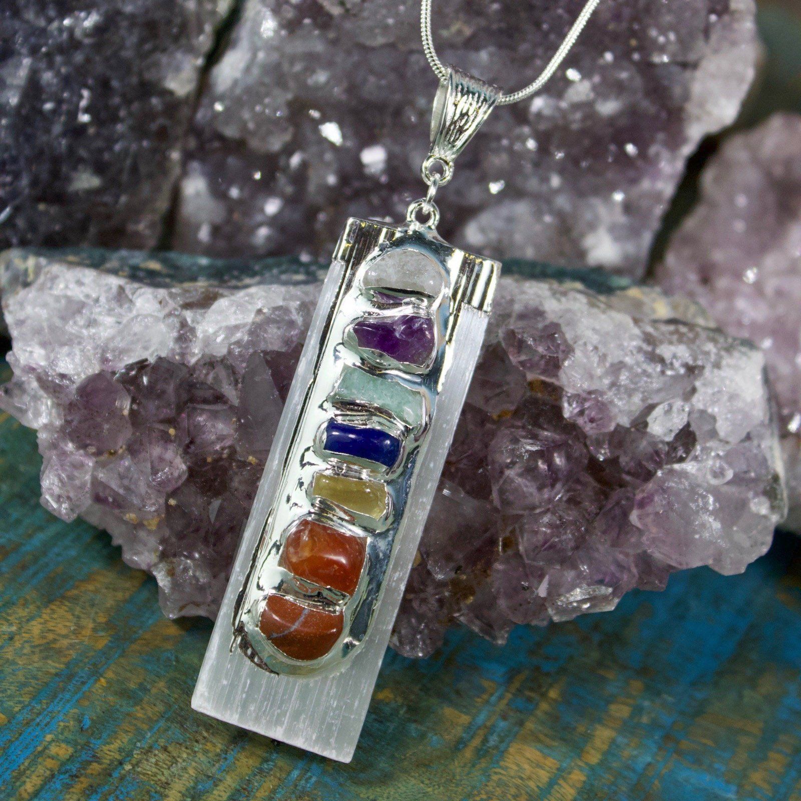 Selenite Energy Wand Necklace