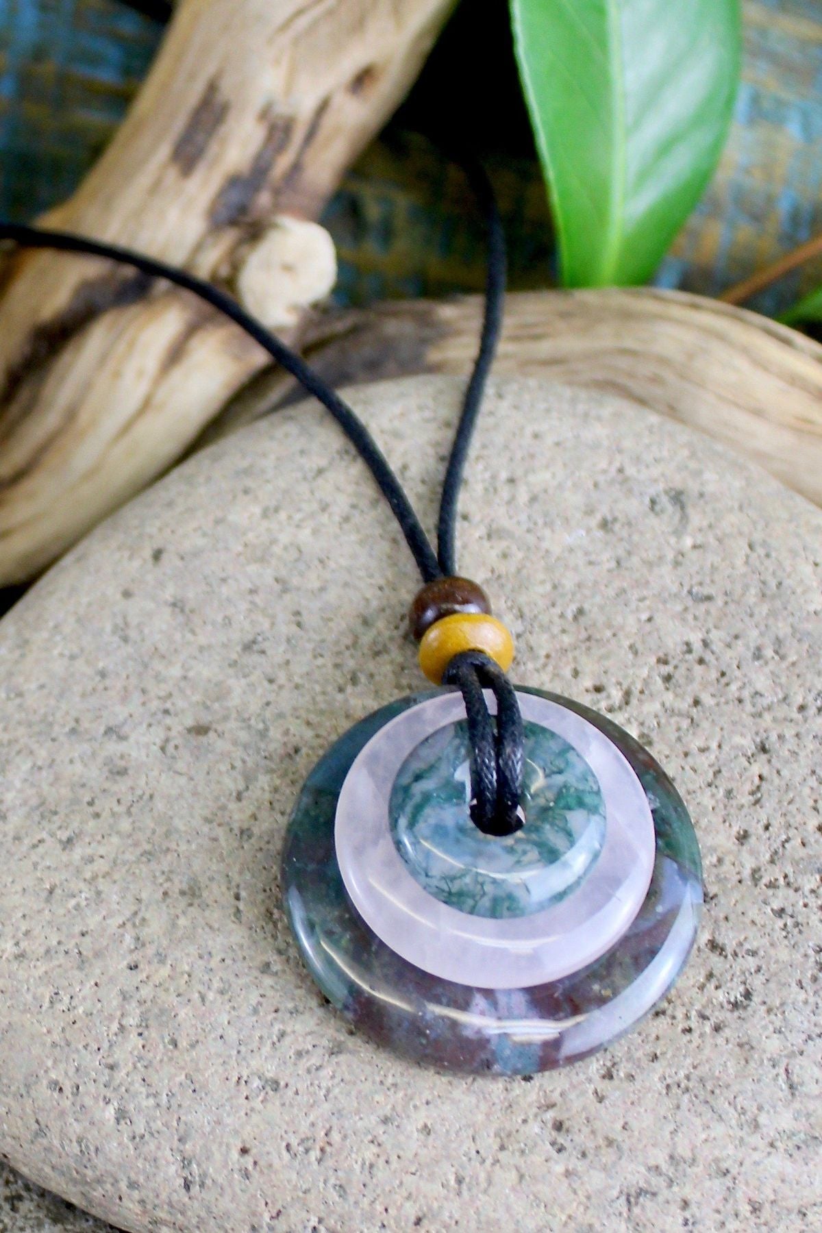 crystal necklace stone circle studio