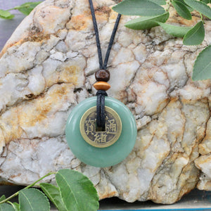 Photo of a Jade amulet necklace.