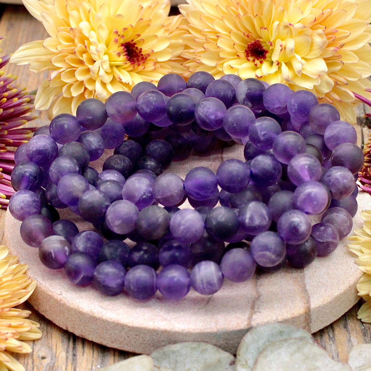 Amethyst Matte Bracelet - 8mm