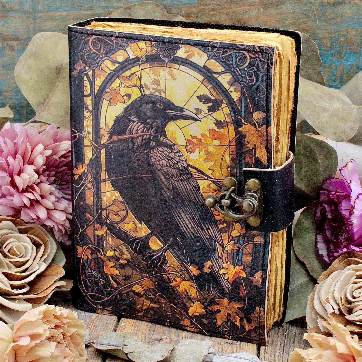Autumn Raven Leather Journal