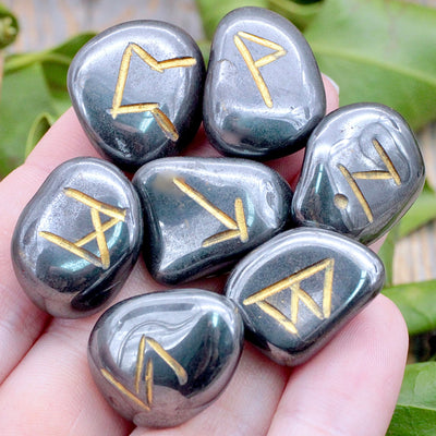 Hematite Rune Stones