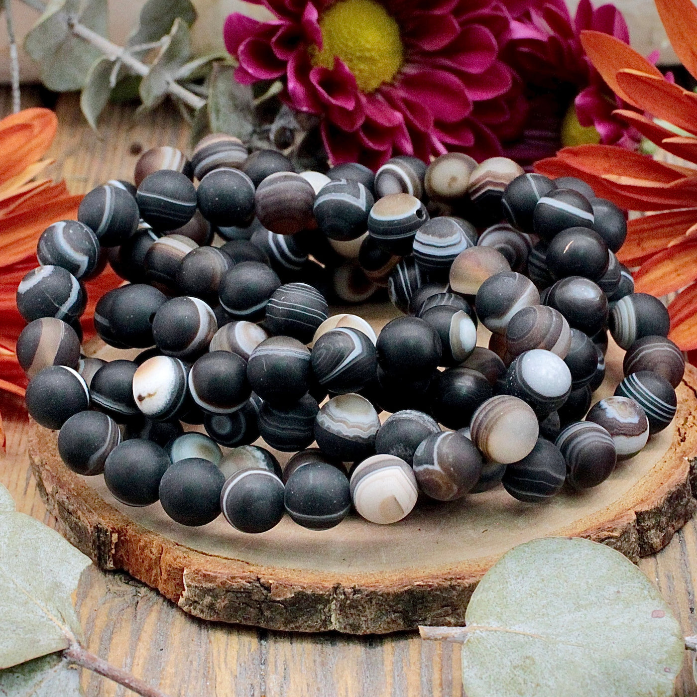Banded Agate Bracelet - 8mm