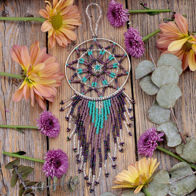 Beaded Dream Catcher Purple