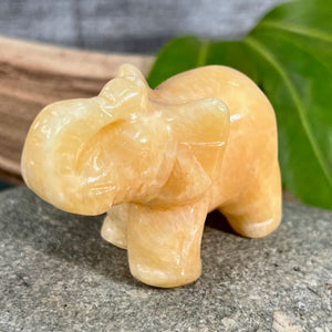 Yellow Calcite elephant
