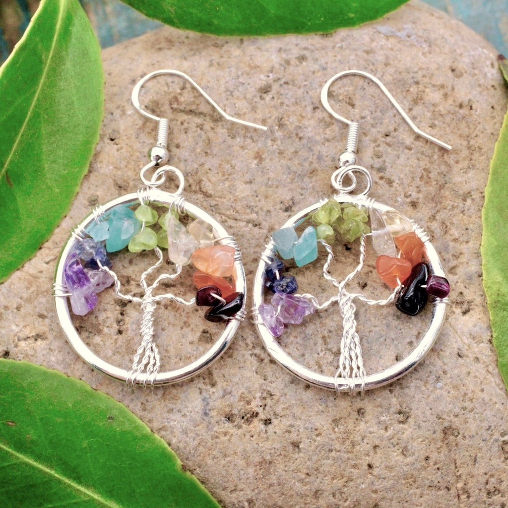 Chakra Tree of Life Earrings