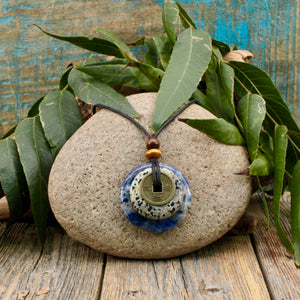 Photo of a stone necklace.