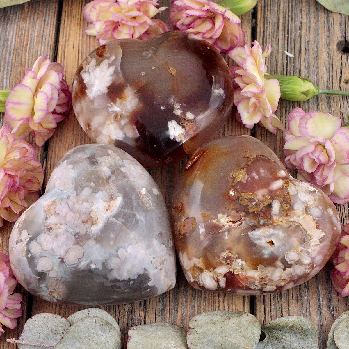 Flower Agate Heart A