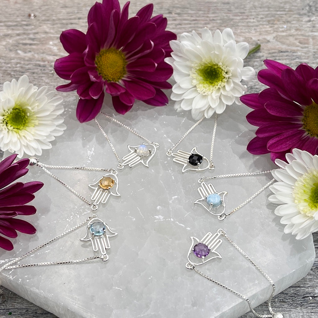 Gemstone Hamsa Bolo Bracelets Collection