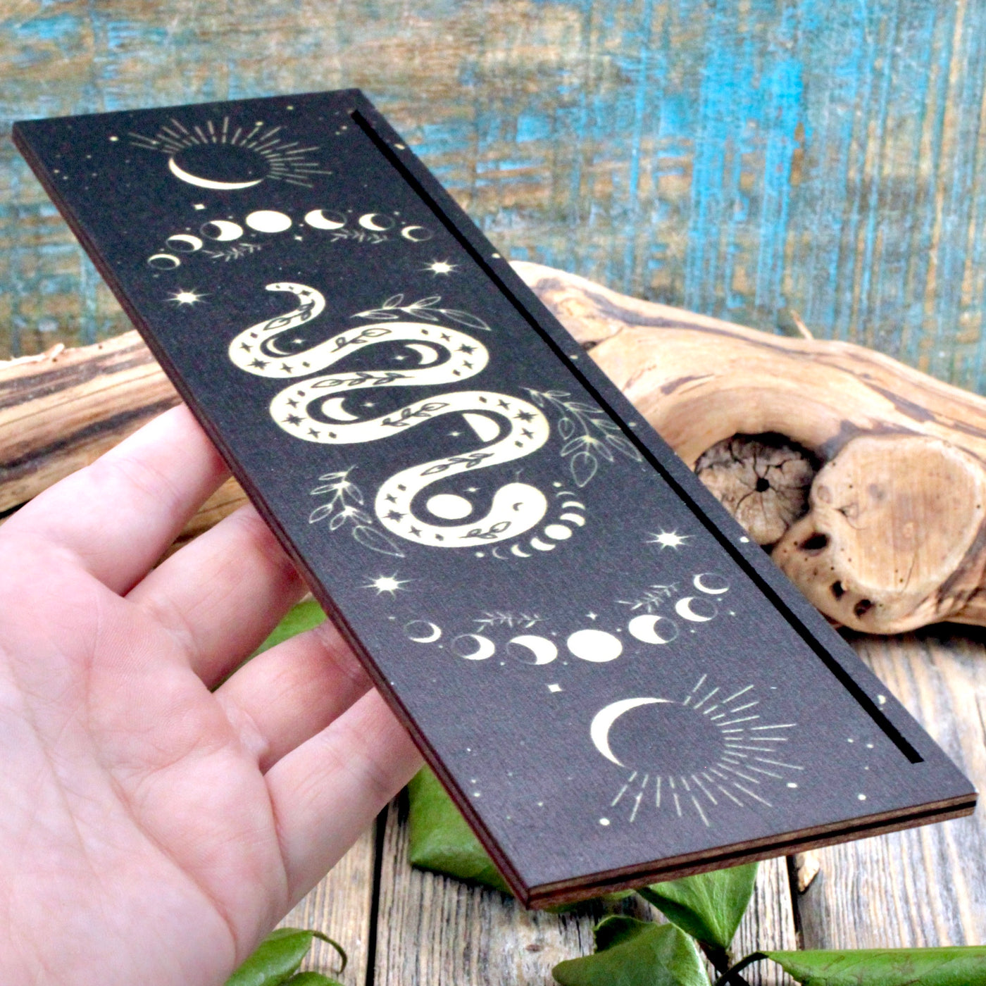 Wood Tarot Card Holder