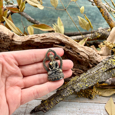 Mini Brass Buddha Figure