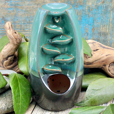 Green Ceramic Backflow Incense Burner