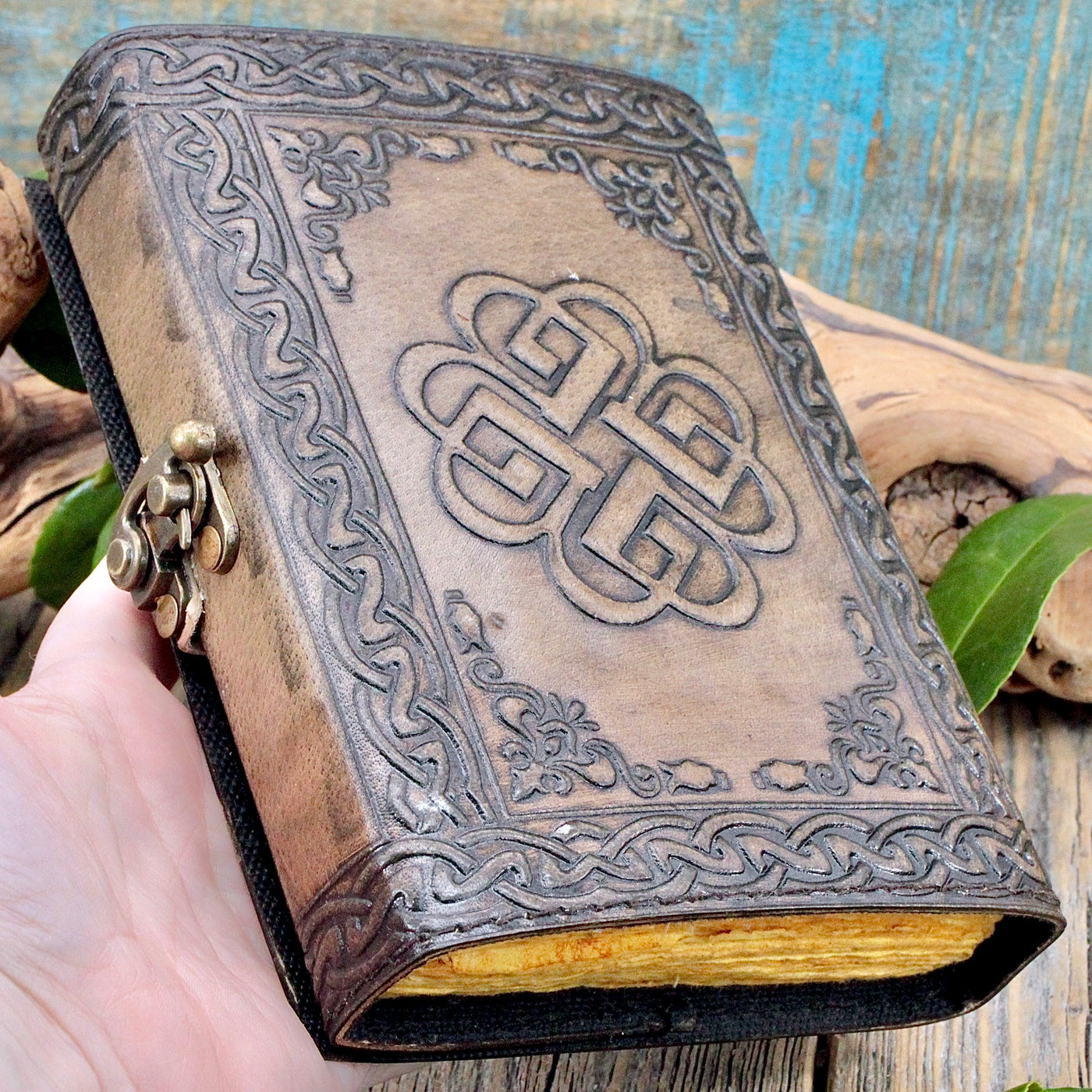 Leather Journal - Dragon and Lantern