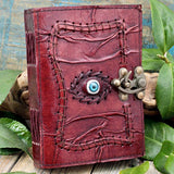 Red Leather Eye Journal