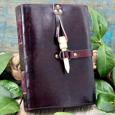 Leather Journal - Wooden Peg