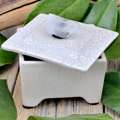 Raku Pottery Dream Box - White