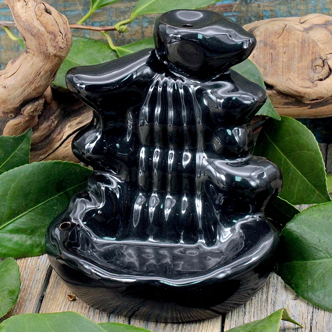 Black Ceramic Backflow Incense Burner