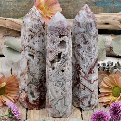 Mexican Crazy Lace Agate Tower