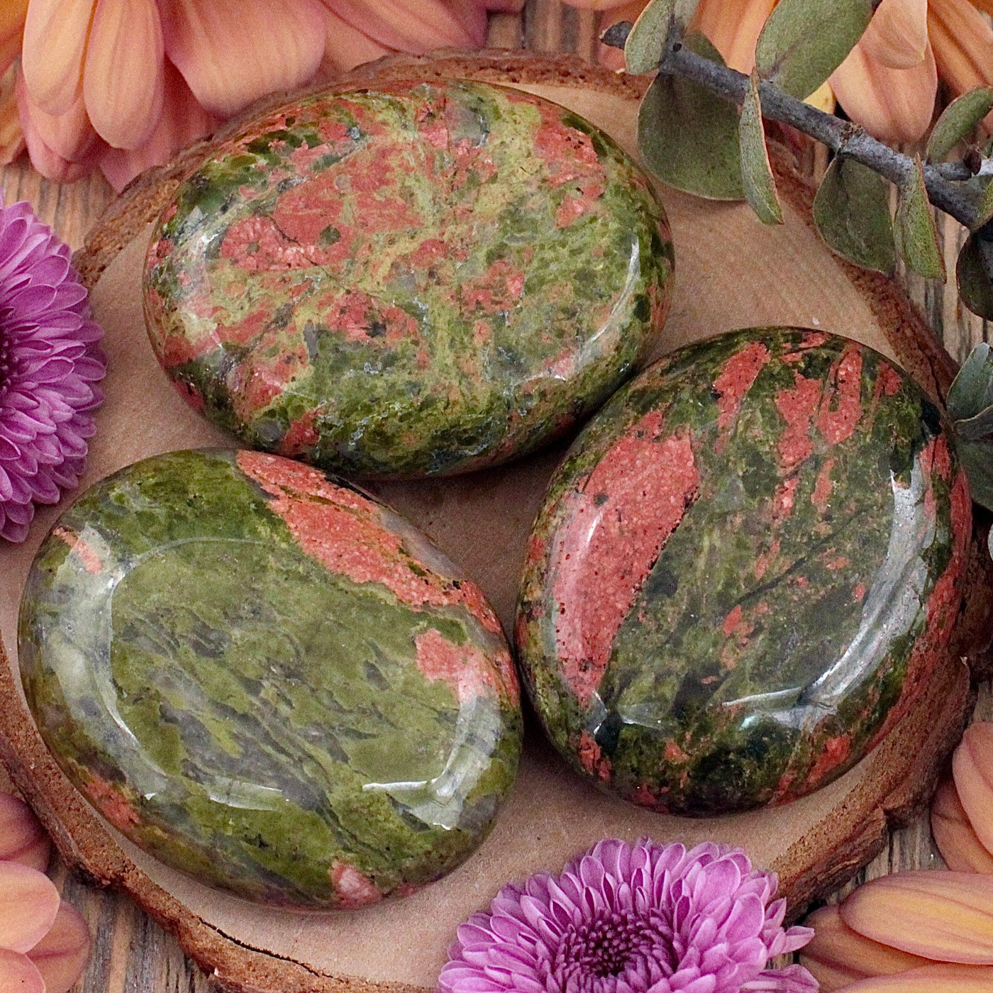 Unakite Jasper Pocket Stone