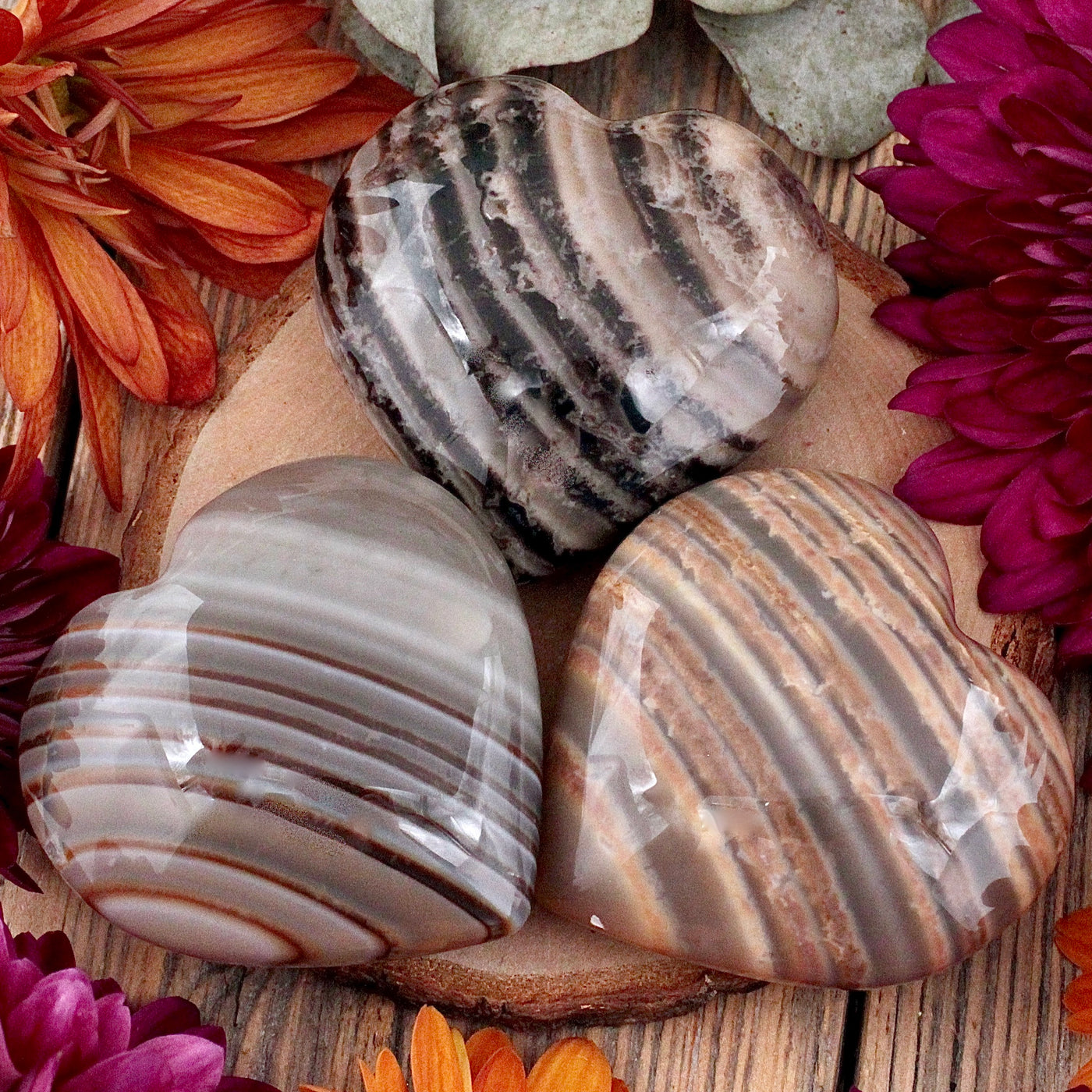 Brown Agate Heart