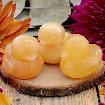 Orange Calcite Duck